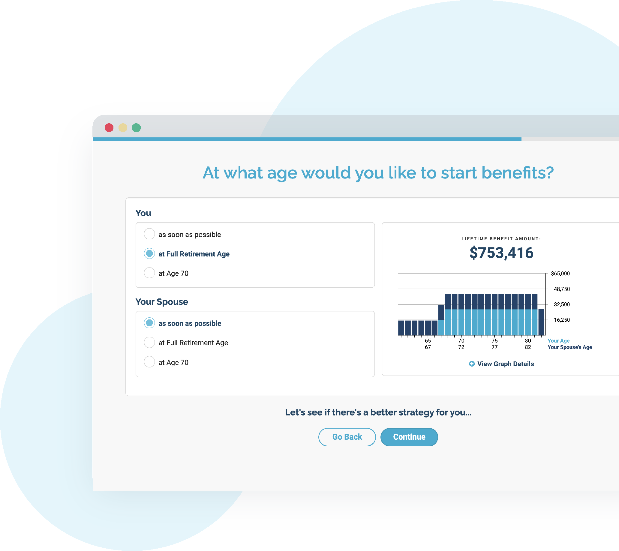 Screen Graphics of Advisor Controls planning software