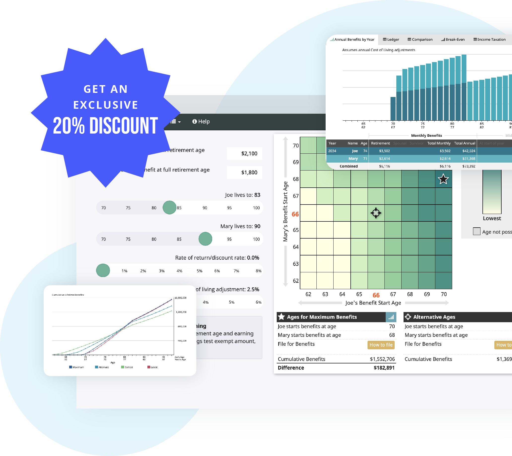 Screen Graphics of Advisor Controls planning software